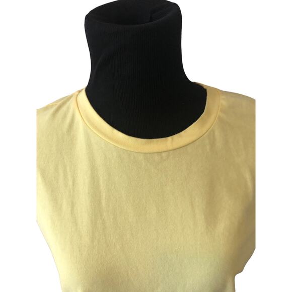 GB Girls Yellow Short Padded Sleeve Crop T shirt Size XL - NEW - Picture 2 of 4